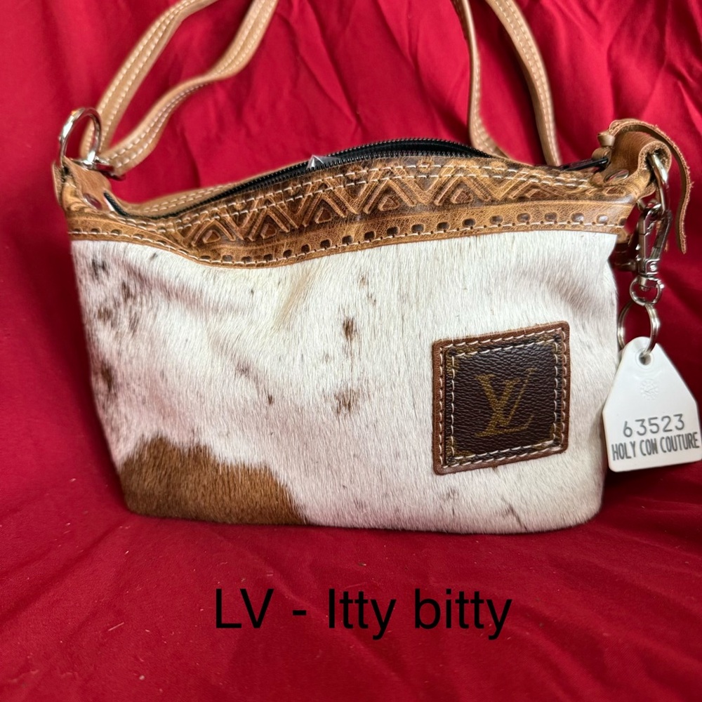 Holy Cow Louis Vuitton Itty Bitty Designer Brown and Tan Bag $200
